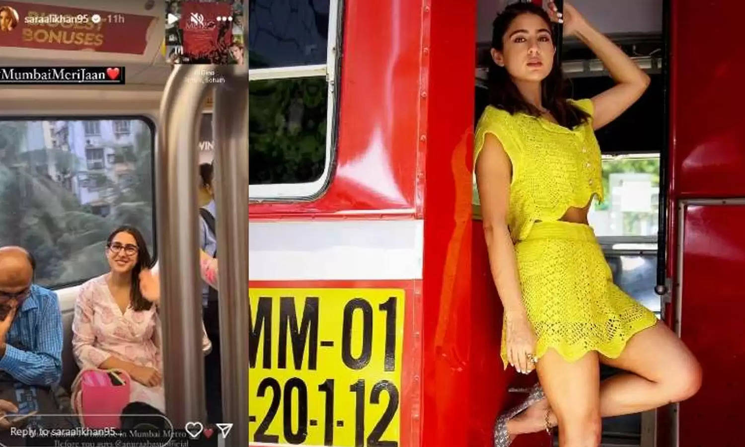 कार छोड़ मुंबई लोकल मेट्रो में सफर करती नजर आईं सारा अली खान,  खुद शेयर किया वीडियो 