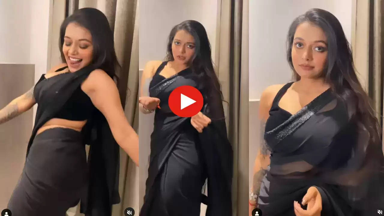 Desi Bhabhi Hot Sexy Video: हॉट भाभी ने ब्लैक साड़ी में दिखाए सेक्सी मूव्स, वीडियो ने मचाया तहलका