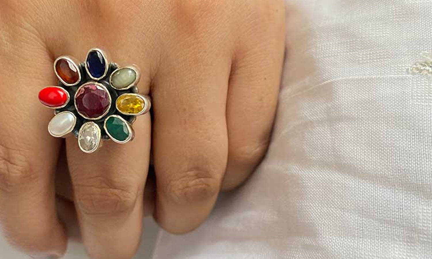 Authentic Navratna Ring With 100% Original Quality – Prabhubhakti