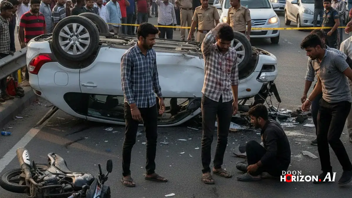 Home 16 पंजाब : फिरोजपुर रोड पर खौफनाक एक्सीडेंट, स्विफ्ट के उड़े परखच्चे