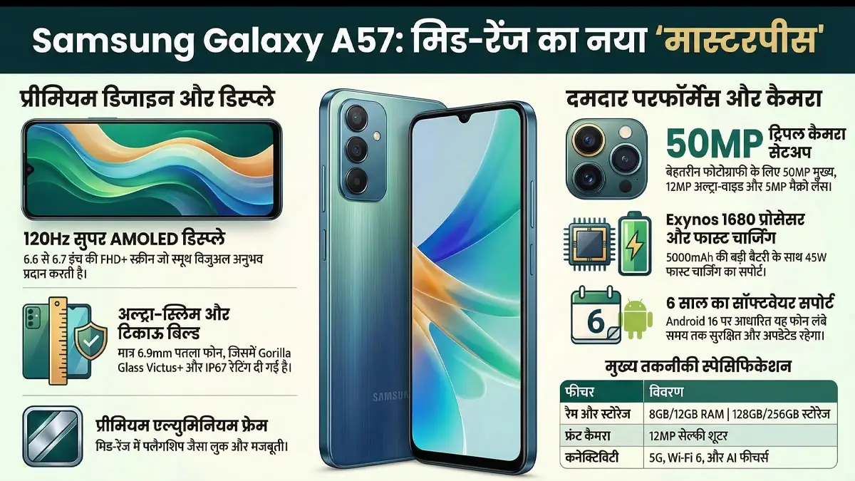 Samsung Galaxy A57 features