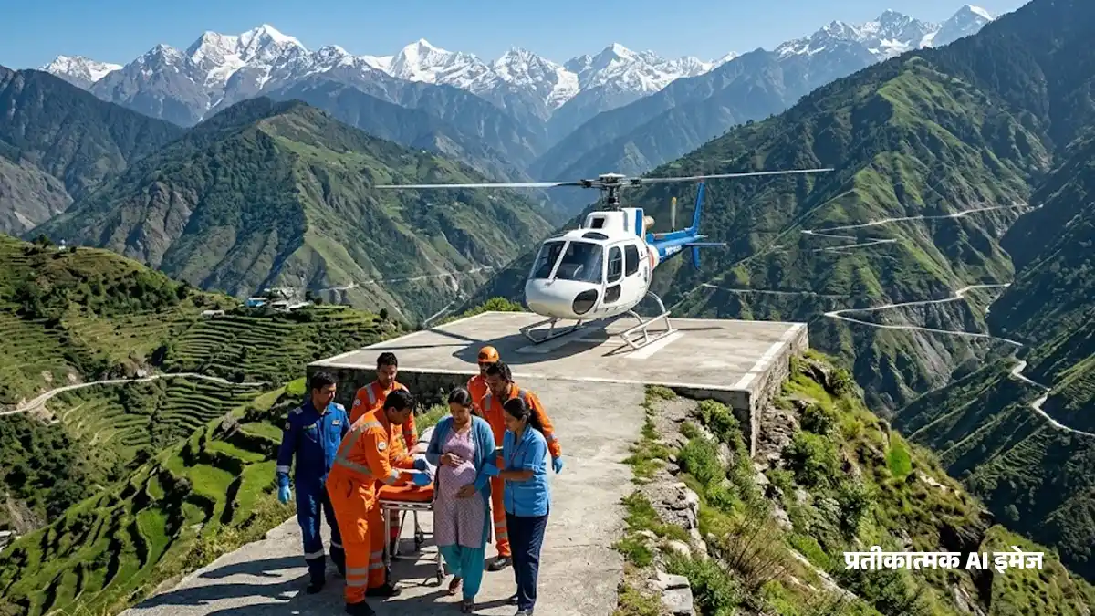 पहाड़ों की ढलान पर अब नहीं थमेंगी सांसें, रुद्रप्रयाग में गर्भवती महिलाओं के लिए शुरू हुई फ्री हेली सेवा