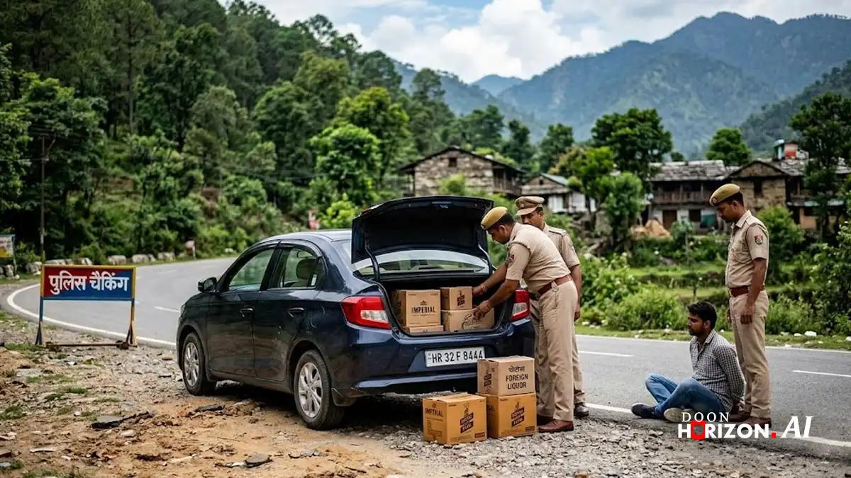 ऋषिकेश में हरियाणा का शराब तस्कर गिरफ्तार, 9 पेटी बरामद