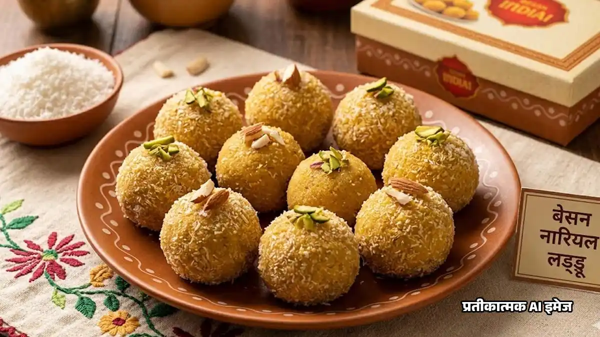Besan Nariyal Laddu Recipe