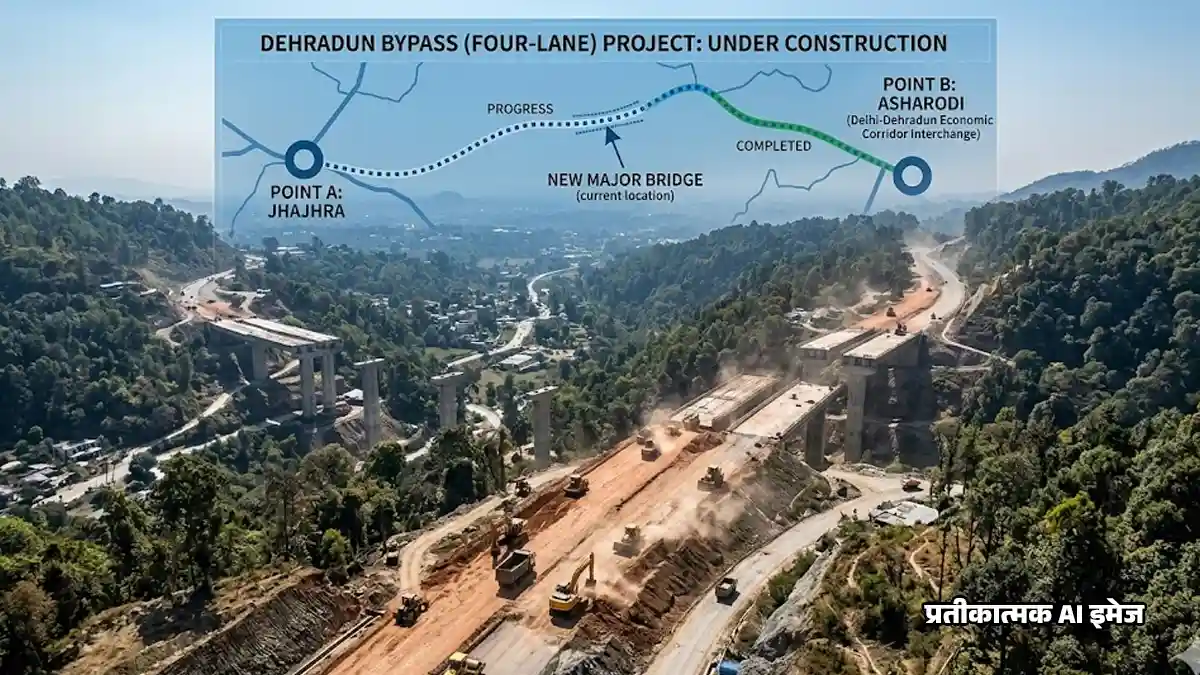 Dehradun Greenfield Bypass : देहरादून को मिलेगी जाम से मुक्ति, 716 करोड़ के ग्रीनफील्ड बाईपास का काम 44% पूरा