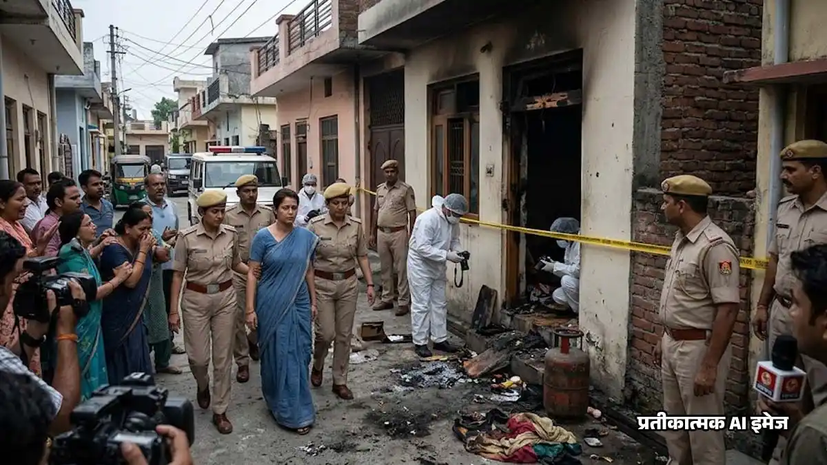 Faridabad Teacher Petrol Attack