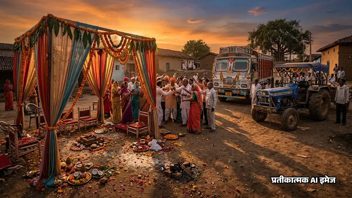 न जीप, न बस... ट्रक-ट्रैक्टर पर बारात देख भड़के लड़की वाले, बीच फेरों में मंडप से भगाया दूल्हा