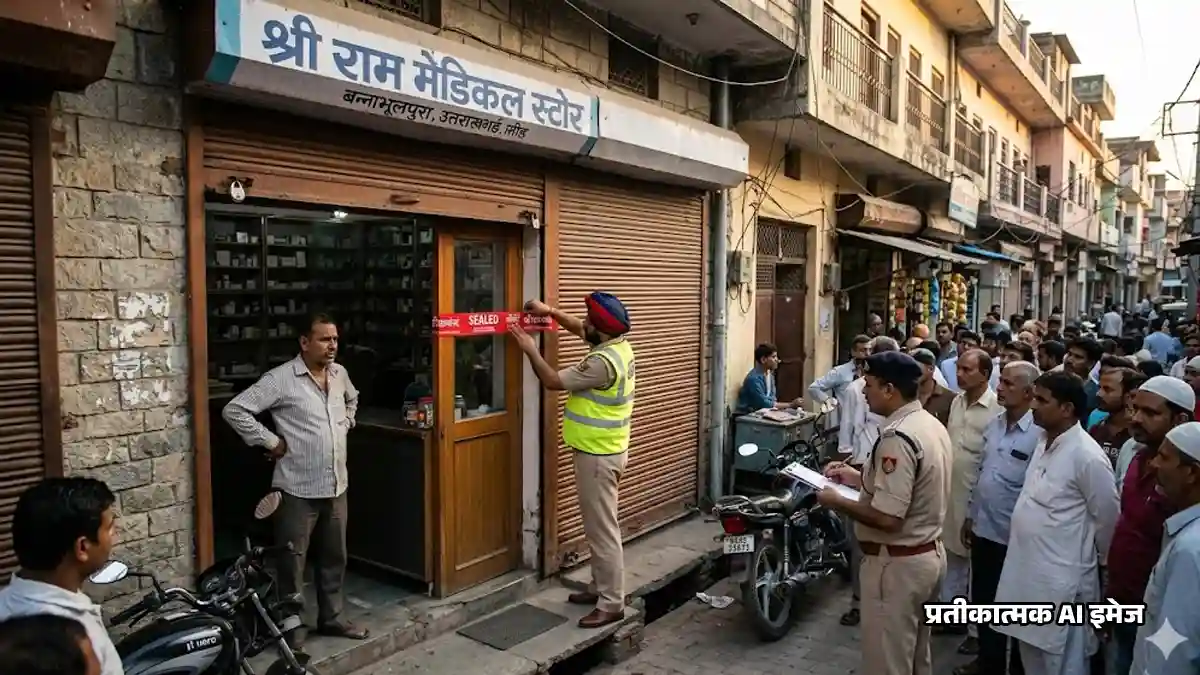 हल्द्वानी: बनभूलपुरा में मेडिकल स्टोर पर छापा, भारी मात्रा में नशे के इंजेक्शन और टैबलेट बरामद