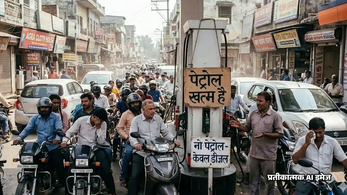 Petrol Crisis : उत्तराखंड के इस ज़िले में पेट्रोल खत्म, पंपों पर लगी लंबी लाइनें