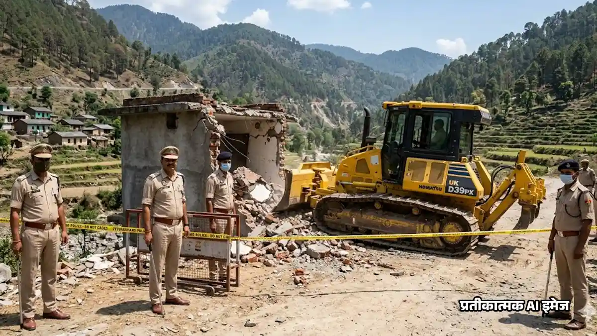 ऊधमसिंह नगर में प्रशासन का बड़ा एक्शन, सिंचाई विभाग की जमीन से हटाई गई अवैध मस्जिद और मजारें