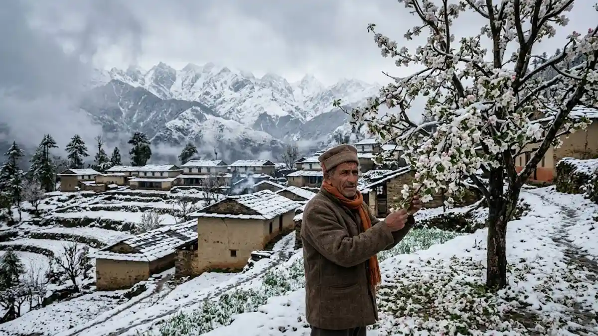 Uttarakhand Weather Update : खिलते सेब और पकती गेहूं पर 'कुदरती मार', उत्तराखंड में बेमौसम बारिश ने बढ़ाई किसानों की धड़कनें