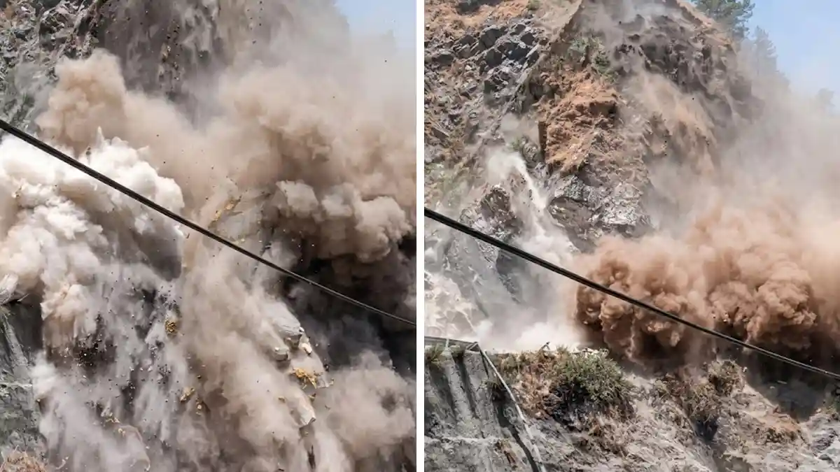 Chamoli Niti Malari Highway Landslide : चमोली में रोंगटे खड़े कर देने वाला मंजर, ताश के पत्तों की तरह ढह गई पूरी पहाड़ी