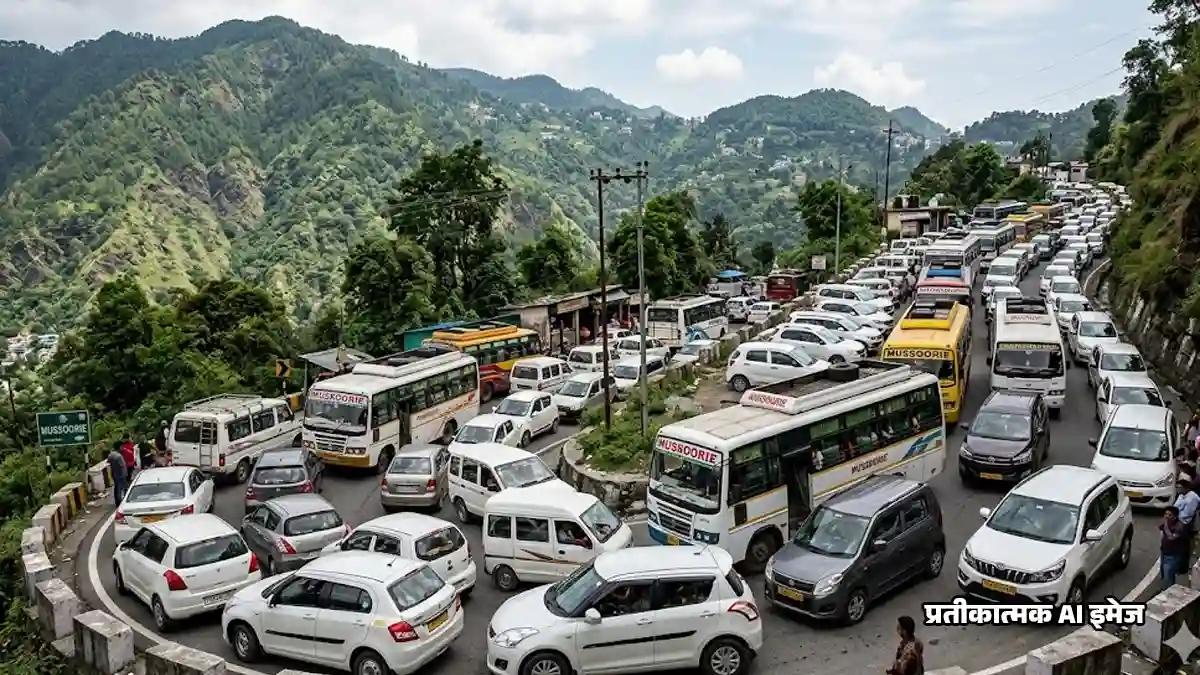 दिल्ली से आशारोड़ी 2.5 घंटे, लेकिन देहरादून से मसूरी पहुँचने में लग रहे 3 घंटे; भारी जाम