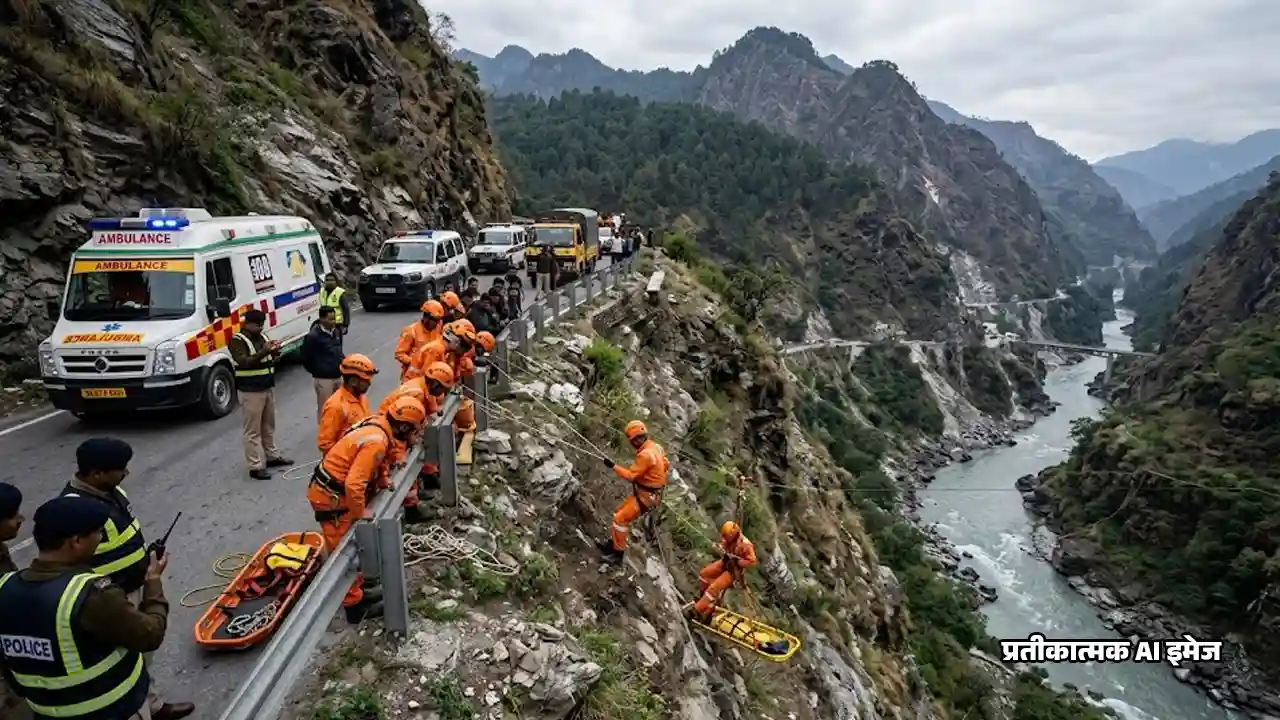Badrinath Highway Accident : ऋषिकेश-बदरीनाथ हाईवे पर बेकाबू होकर नदी में गिरी कार, हादसे में 3 की मौत, 4 लापता