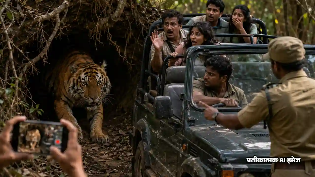 Corbett Park: बाघ के करीब गाड़ी ले जाना पड़ा भारी, वन विभाग ने जिप्सी चालक पर लगा आजीवन प्रतिबंध