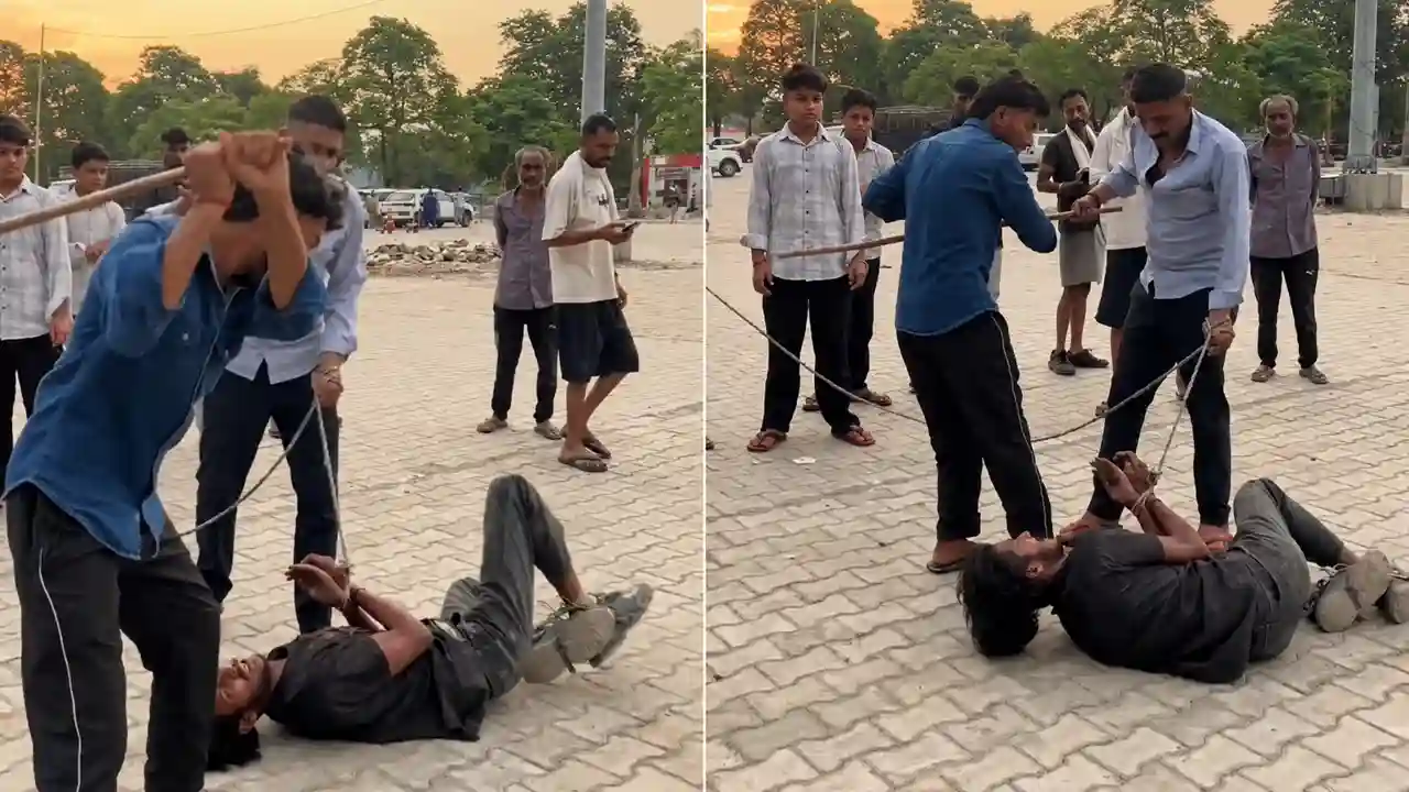 Haridwar viral video : चोरी के शक में युवक को रस्सियों से बांधकर पीटा, वीडियो वायरल होते ही पुलिस ने लिया एक्शन