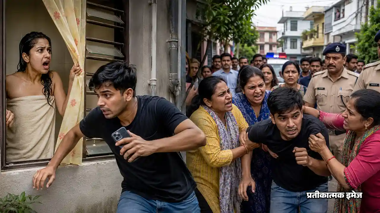 Dehradun News : नहाती हुई युवती का वीडियो बना रहा था पड़ोसी, रंगे हाथ पकड़ा गया तो हुई सरेआम कुटाई